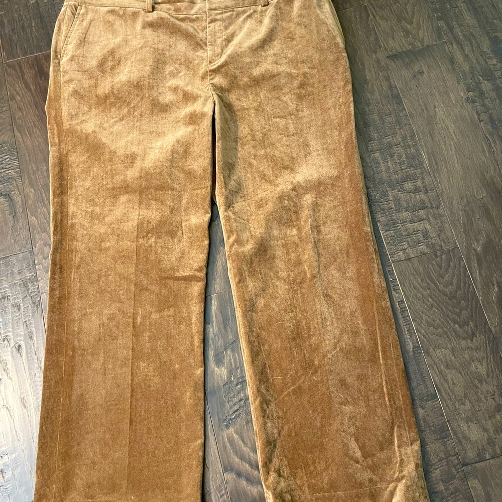 Coldwater Creek women’s faux suede camel colored dress pants size 20 W. Soft!